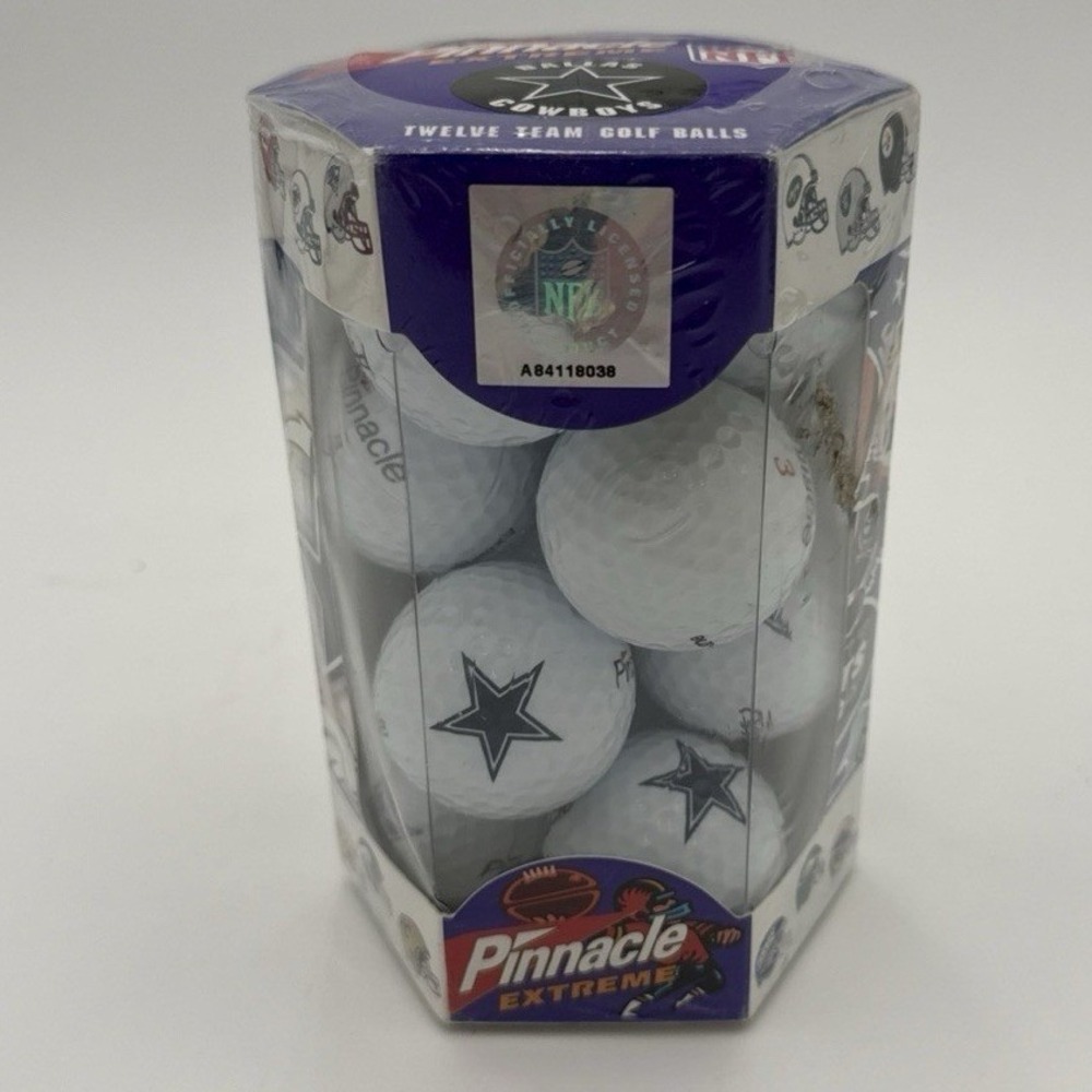 Vintage Pinnacle Extreme NFL Dallas Cowboys 12 Golf Balls New Sealed